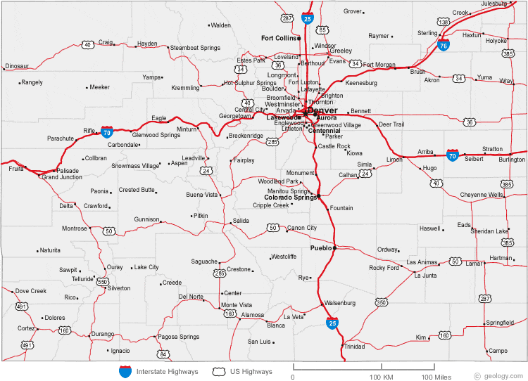 Colorado Towns Map