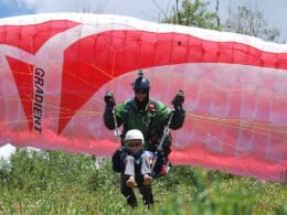 Image of a tandem paraglide with Adventure Paragliding in Glenwood Springs, Colorado