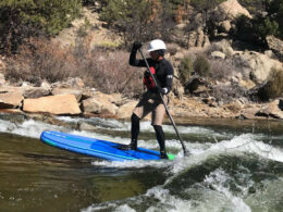 Image of a paddle boarder with Buena Vista River Park in Colorado