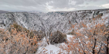 image of black canyon of the gunnison in the winter