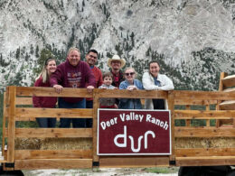 Image of people on a wagon at the Deer Valley Ranch