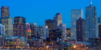 Image of the Denver skyline at night