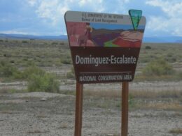 Dominguez-Escalante National Conservation Area Sign