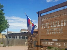 Image of the entrance sign to the Fort Garland Museum and Cultural Center in Colorado