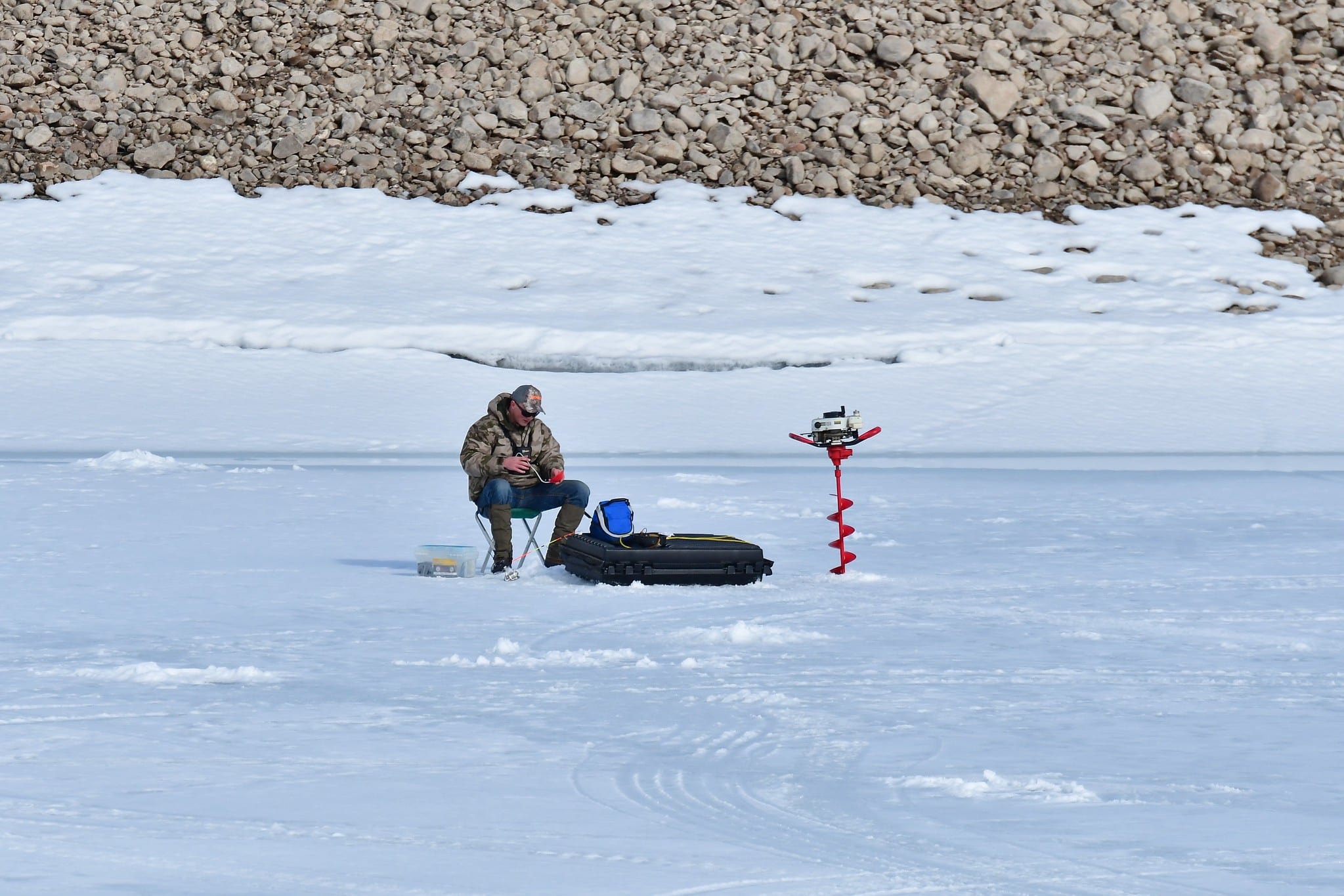 image of ice fishing