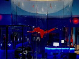 Image of a person flying at iFly, an indoor skydiving facility in Lone Tree, Colorado