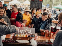 Image of bartenders at the Bacon and Bourbon Festival in Keystone, Colorado