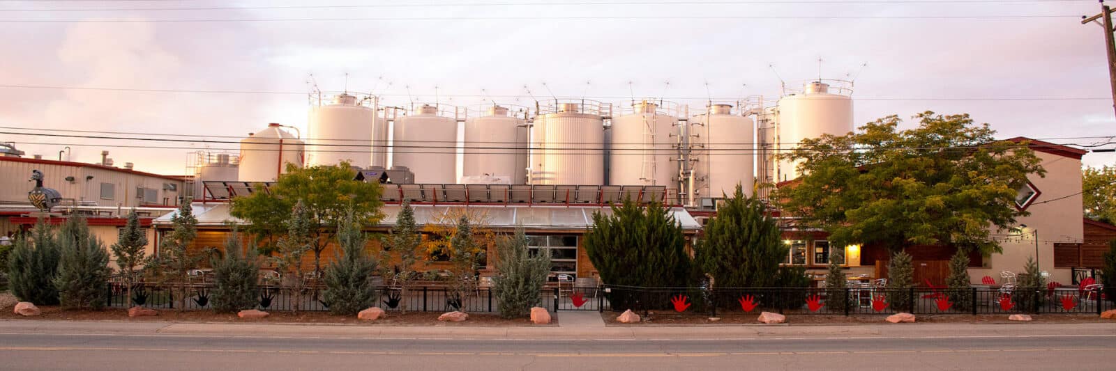 Panoramic view of Left Hand Brewery taphouse