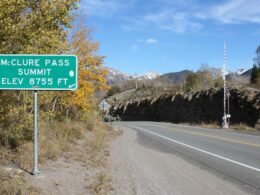 McClure Pass Summit Sign Colorado