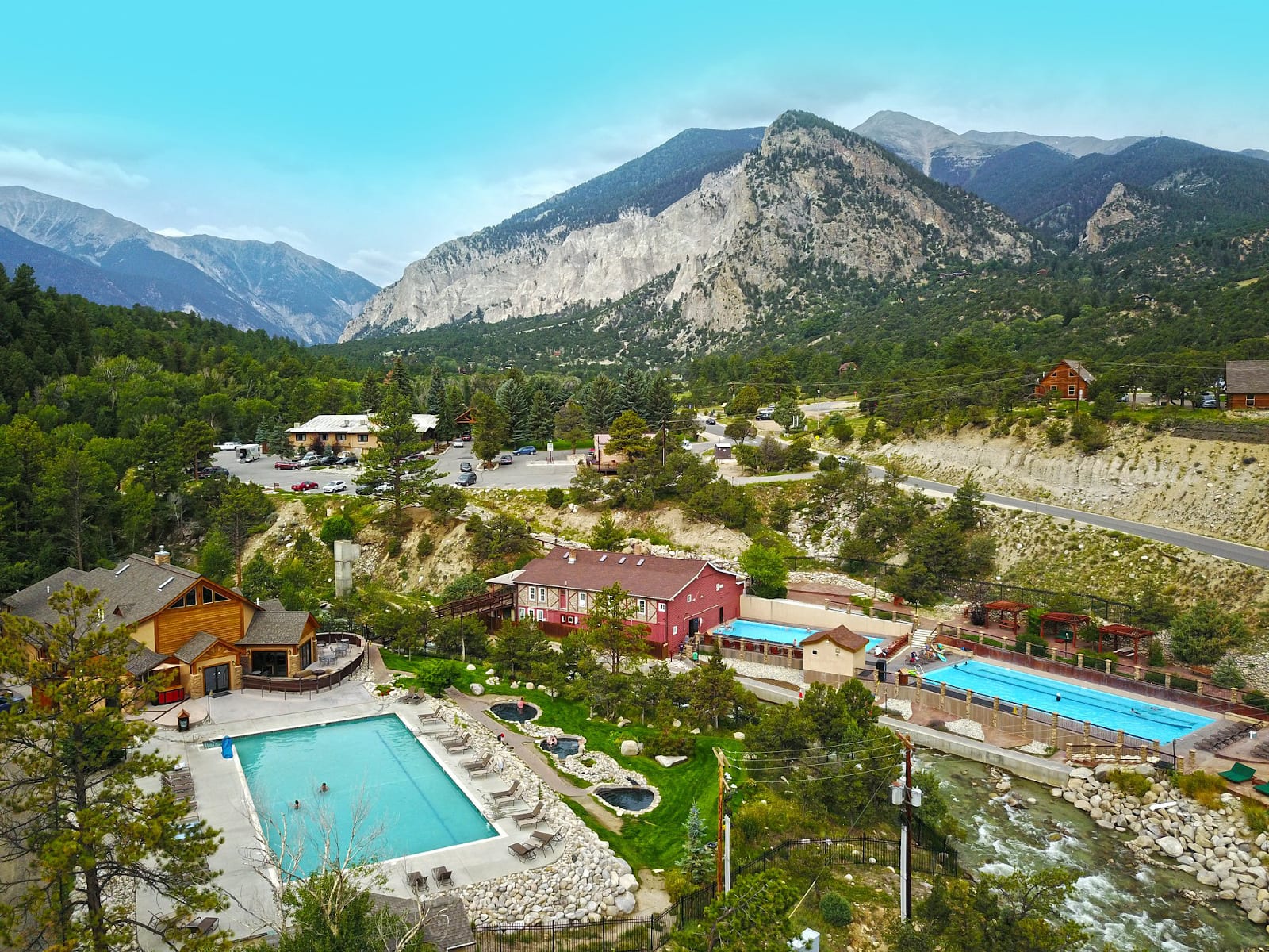 Mount Princeton Hot Springs Resort Aerial View Nathrop CO
