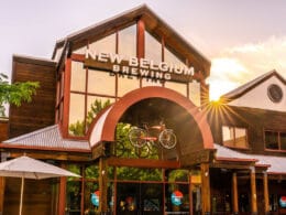 Image of the entrance to New Belgium Brewery