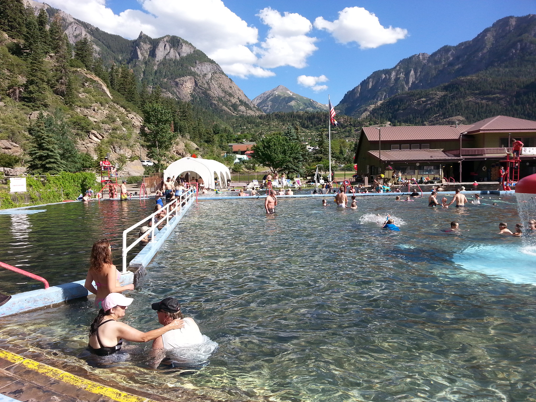 Outdoor hot springs pool