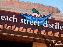 Image of the Peach Street Distillers sign