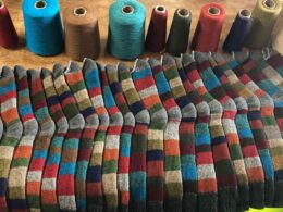 Image of socks made at Phoenix Fiber Mill in Olney Springs, Colorado