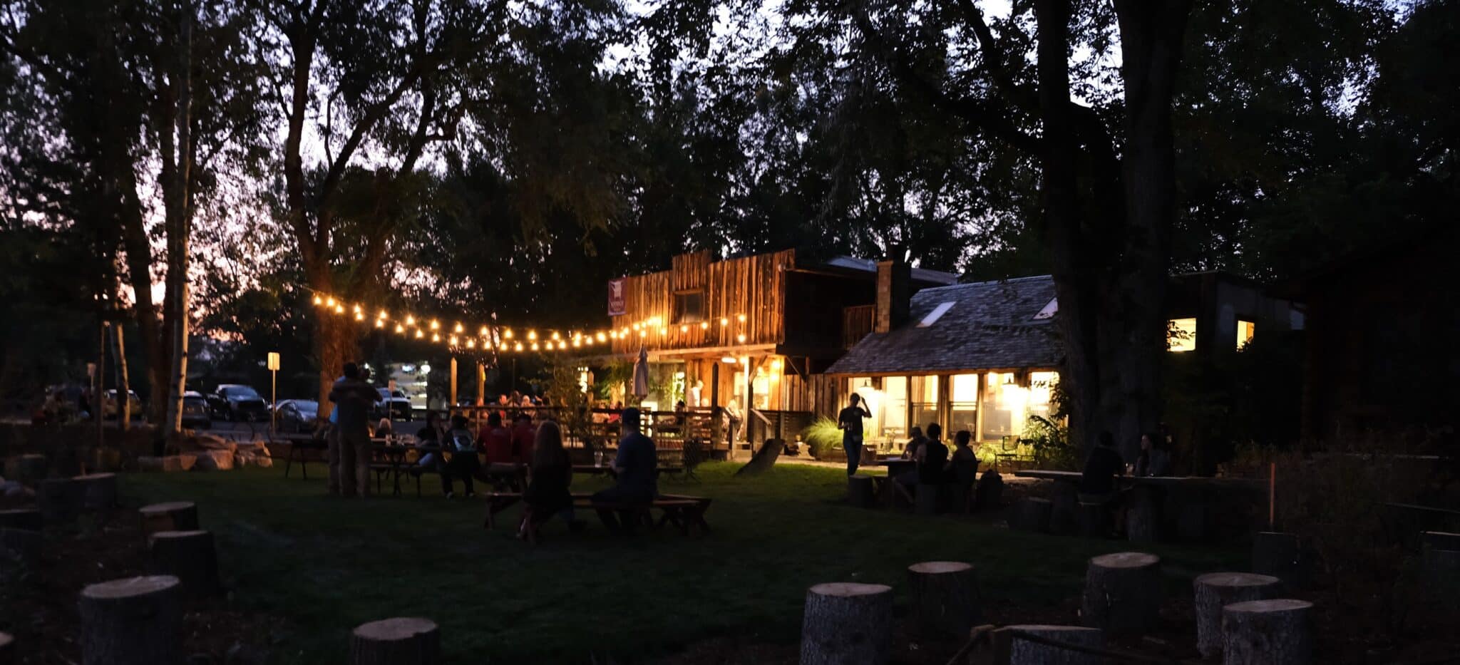 Image of Stodgy Brewing Company at night in Fort Collins, Colorado