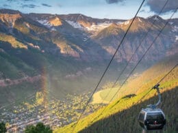 Image of Telluride's free gondola in Colorado