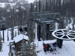 Image of people on the chairlift at World Creek Ski Area in Pagosa Springs, Colorado