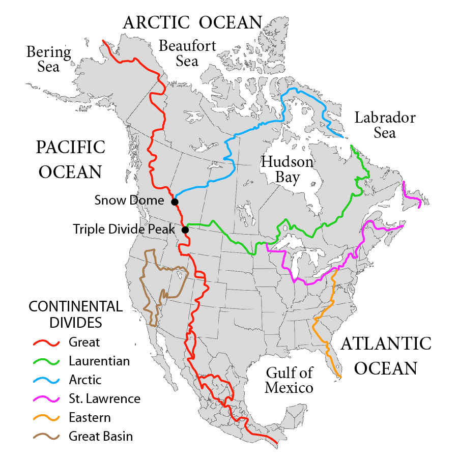 North America Water Divides